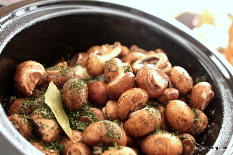Easy Slow Cooker Chicken & Mushrooms HalfScratched