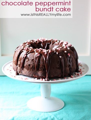 Chocolate peppermint bundt cake