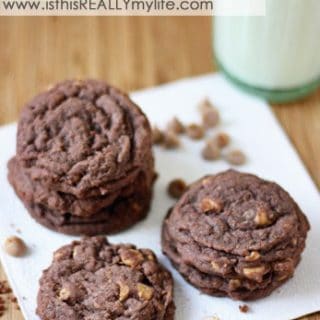 Chocolate peanut butter pudding cookies