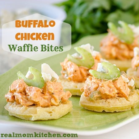 Buffalo Chicken Waffle Bites