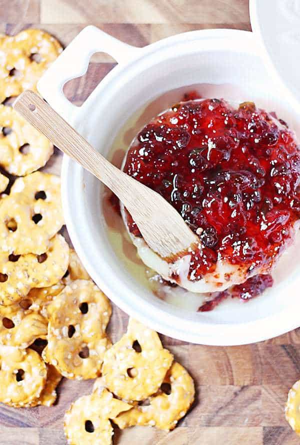 Baked Brie with Sweet Pepper Jelly