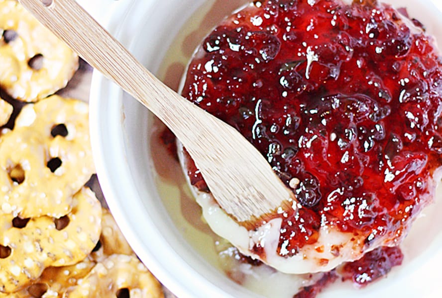 Baked Brie with Sweet Pepper Jelly