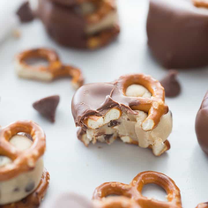 Cookie Dough Pretzel Bites