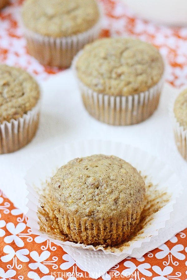 Healthy Honey & Spice Banana Muffins HalfScratched