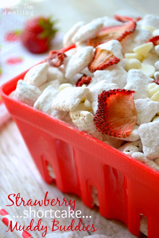 Strawberry shortcake muddy buddies