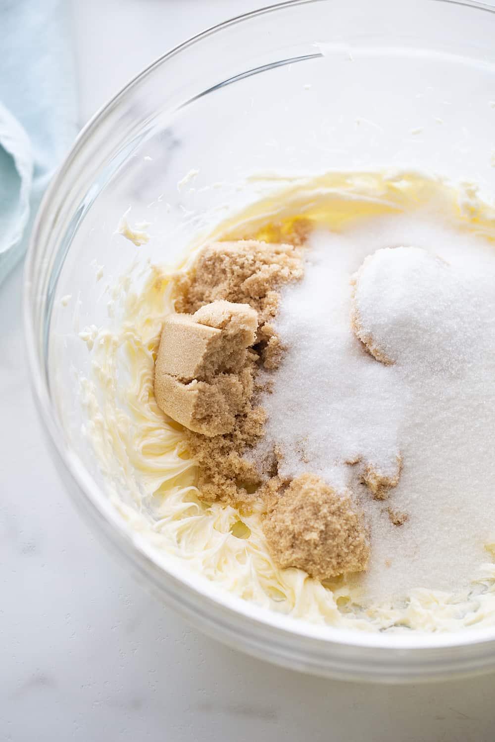 Old-Fashioned Peanut Butter Cookies ingredients in a bowl