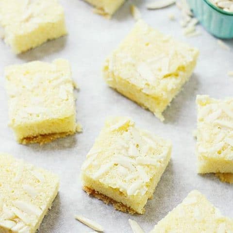 Easy Almond Cake Recipe -- This easy almond cake recipe requires only six ingredients and a few minutes of prep. Almond cake is the perfect party dessert!