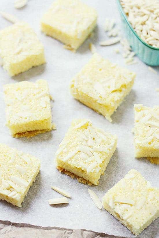 Easy Almond Cake Recipe -- This easy almond cake recipe requires only six ingredients and a few minutes of prep. Almond cake is the perfect party dessert!