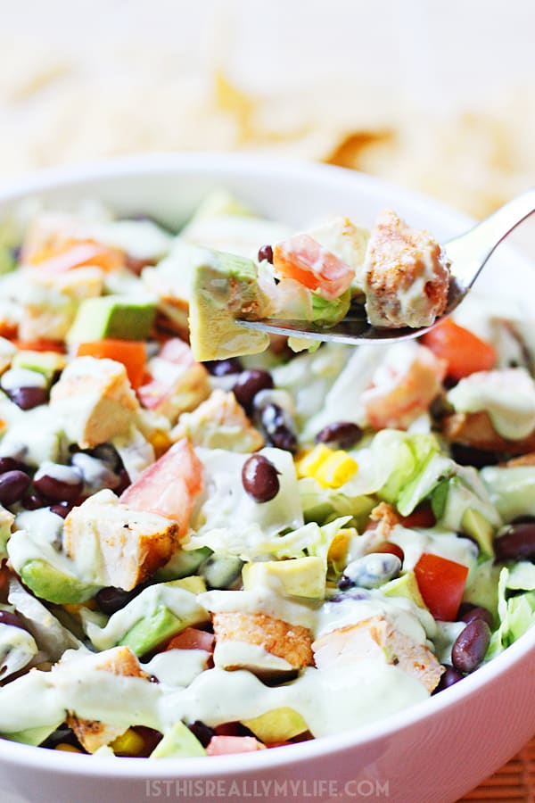 Tequila Lime Chopped Chicken Salad HalfScratched