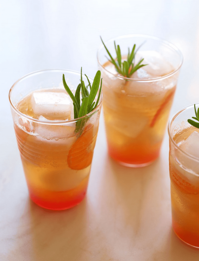 Cranberry Tangerine Rosemary Cream Soda Mocktail