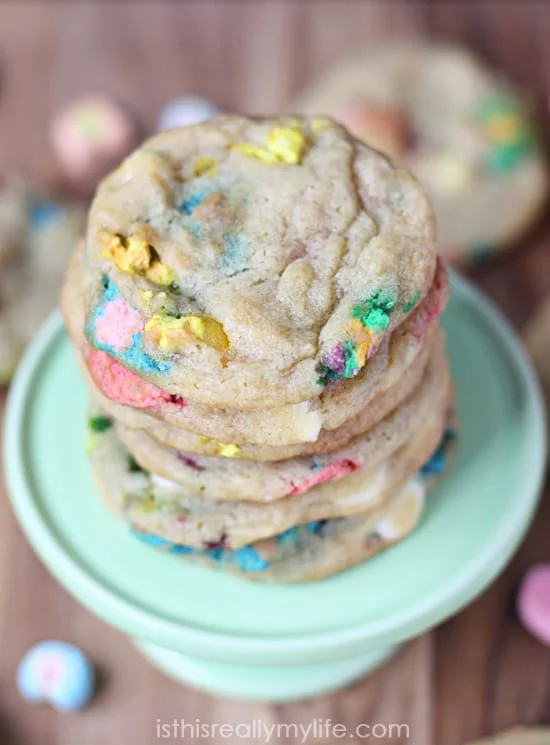 Lucky Charms Cookies - magically delicious, especially hot from the oven. You will not be able to eat just one!