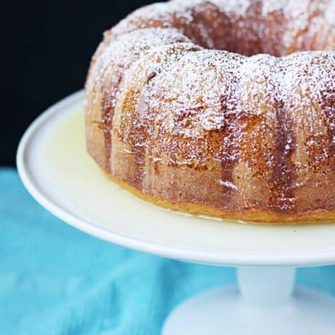 Lemon Bundt Cake with Orange Glaze -- super decadent yet light on flavor. The orange glaze takes it from delicious to perfection.