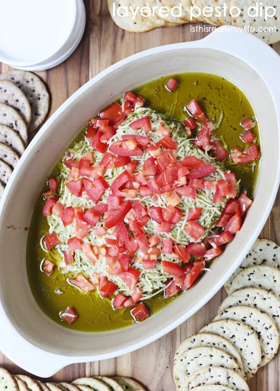 Layered Pesto Dip