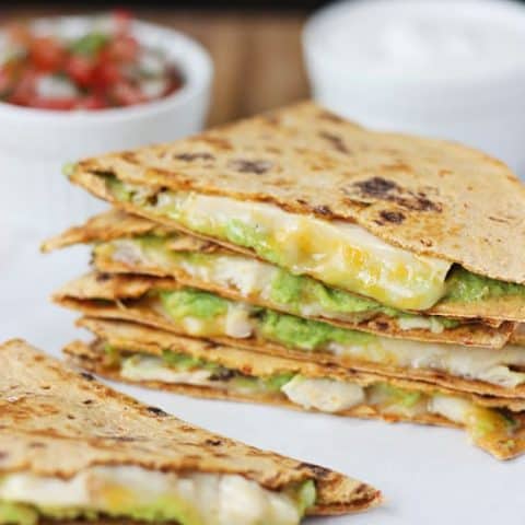 Low-Carb Grilled Chicken Pepper Jack and Avocado Quesadillas