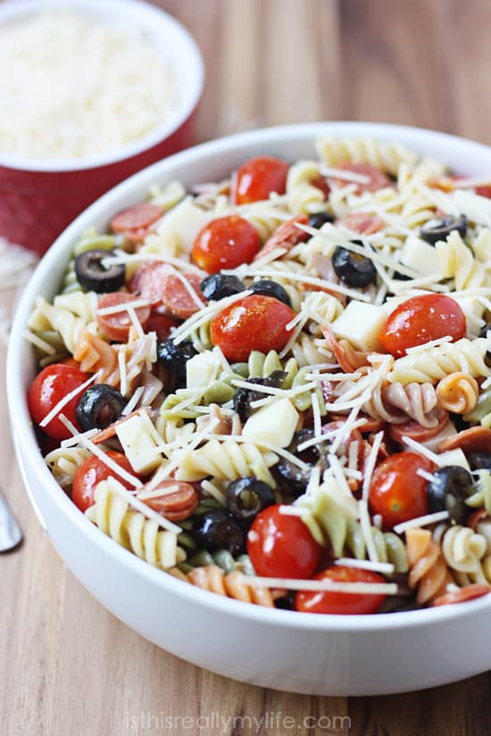 Pepperoni Pizza Pasta Salad | Half-Scratched