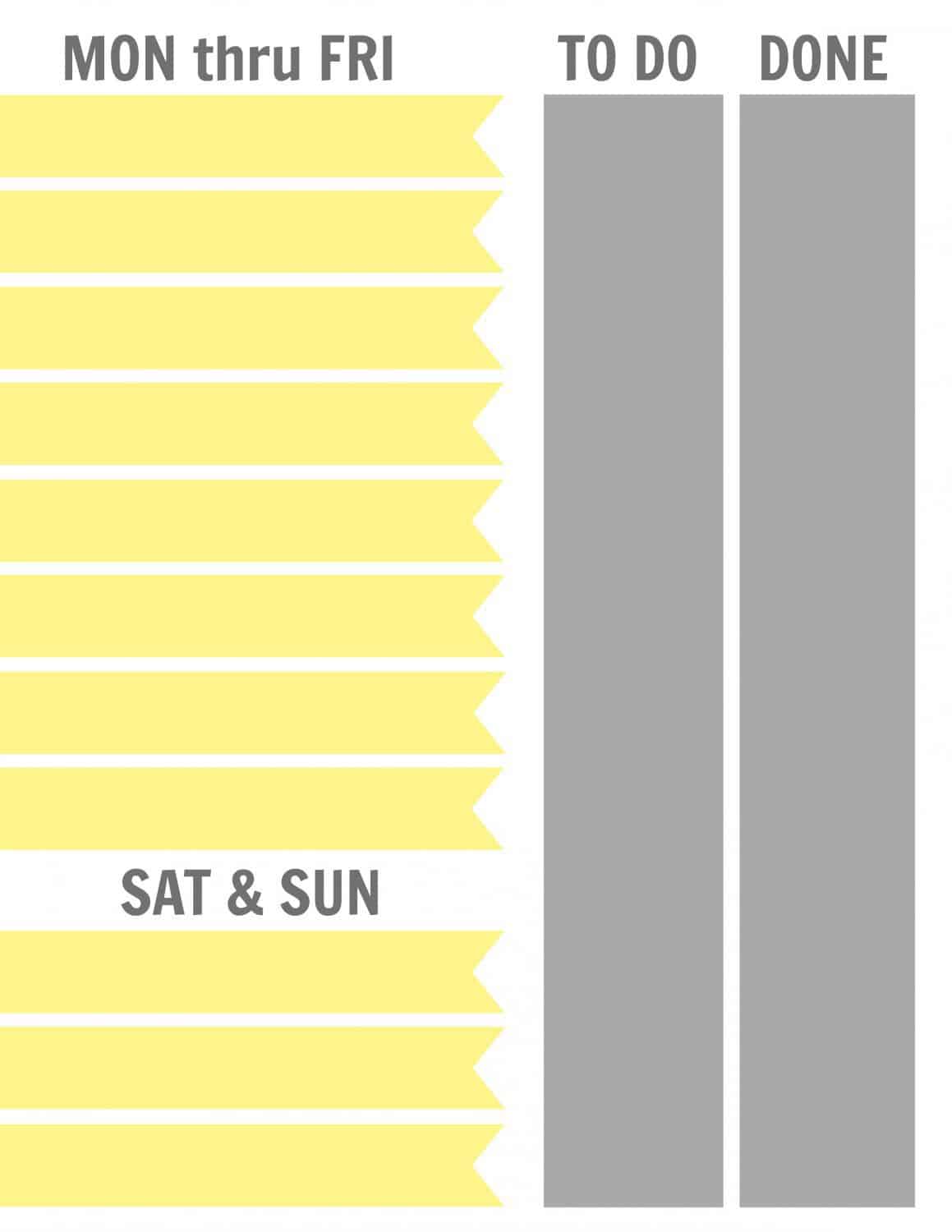 Job Chart Template 8.5 x 11