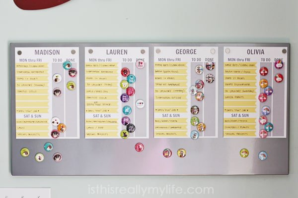 Customizable Chore Charts Perfect for Magnetic Boards