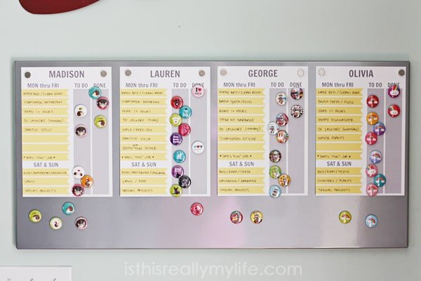 Magnetic Board Chore Chart