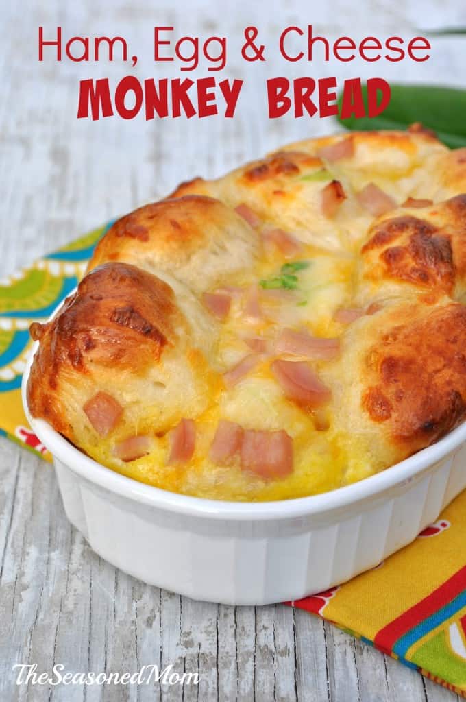Overnight ham egg and cheese monkey bread