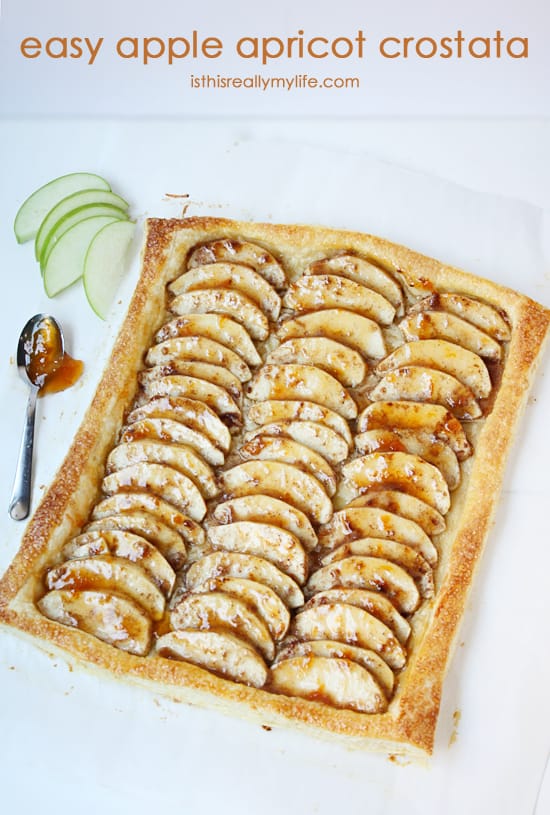 Easy Apple Apricot Crostata -- puff pastry makes it simple AND beautiful and oh so flaky and yummy!