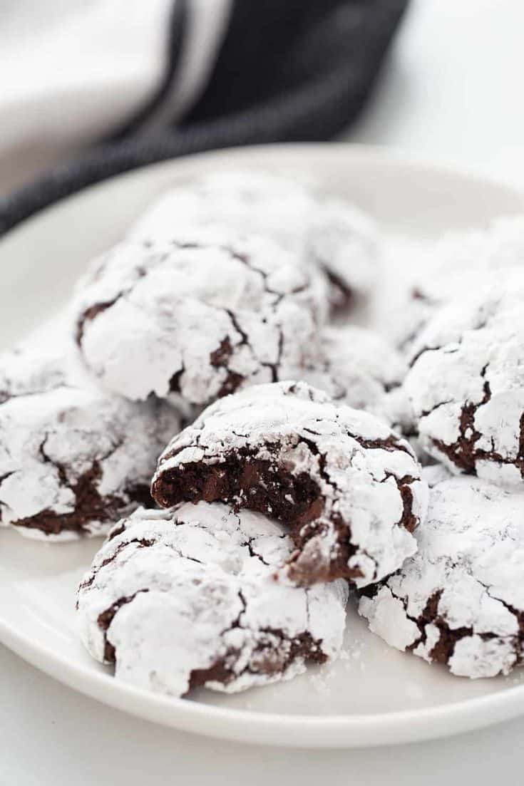 Double Chocolate Crinkle Cookies - Half-Scratched