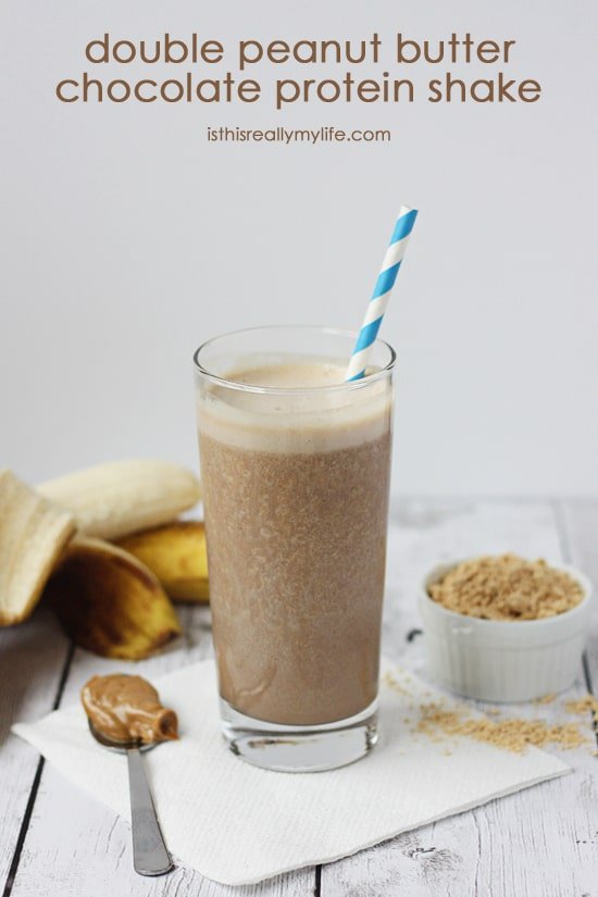 Double Peanut Butter Chocolate Protein Shake | Half-Scratched