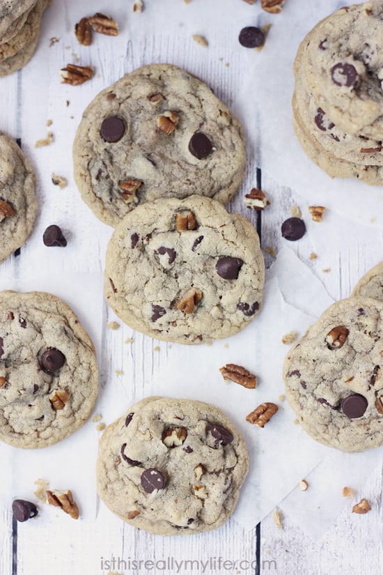 Grandma's Chocolate Chip Pecan Cookies HalfScratched