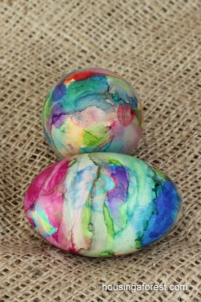 Sharpie tie dye Easter eggs