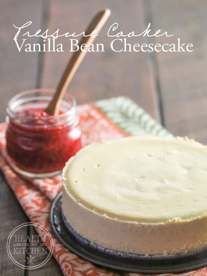 pressure cooker low-carb vanilla bean cheesecake