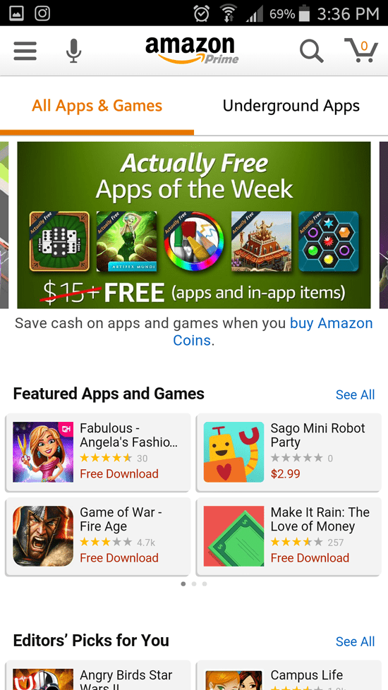 Amazon underground app for iphone Amazon underground app for iphone