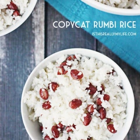 Copycat Rumbi Rice -- There is nothing like the combination of sweet, sticky coconut rice and red beans. This rice is perfect as a side dish or the main ingredient in your favorite Hawaiian rice bowl!