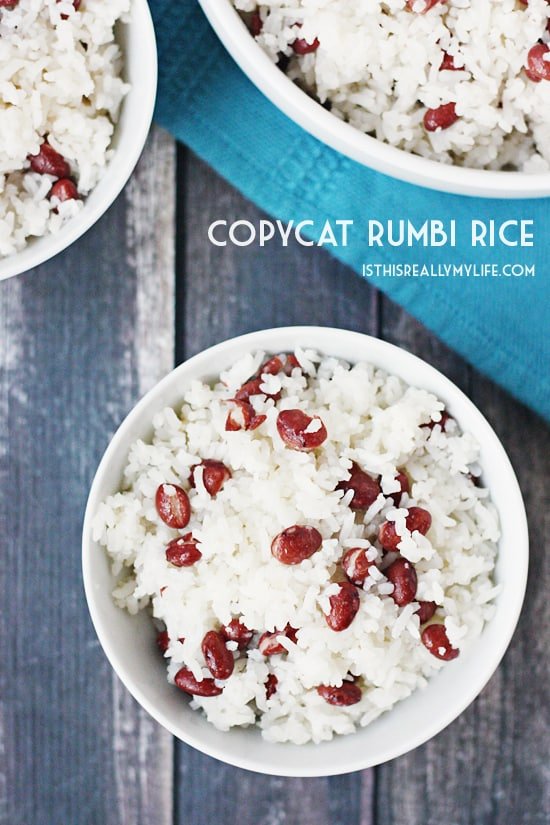Copycat Rumbi Rice -- There is nothing like the combination of sweet, sticky coconut rice and red beans. This rice is perfect as a side dish or the main ingredient in your favorite Hawaiian rice bowl!