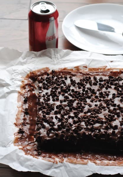 Chocolate coke poke cake from Fat Girl Trapped in a Skinny Body