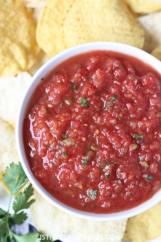 THE BEST Copycat Chili&amp;#39;s Salsa Recipe | Half-Scratched