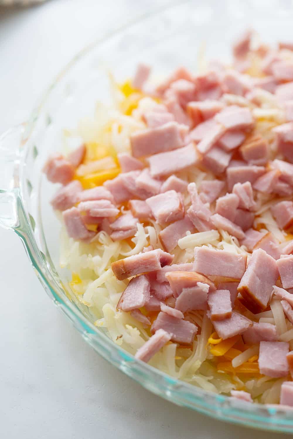 Hashbrown Breakfast Casserole ham.