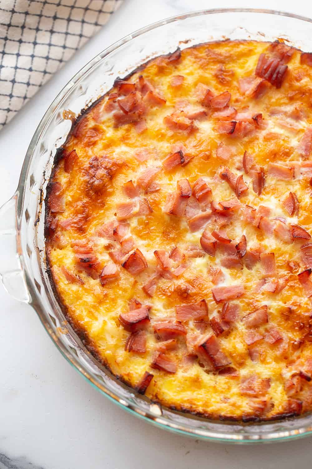 Hashbrown Breakfast Casserole from the oven.