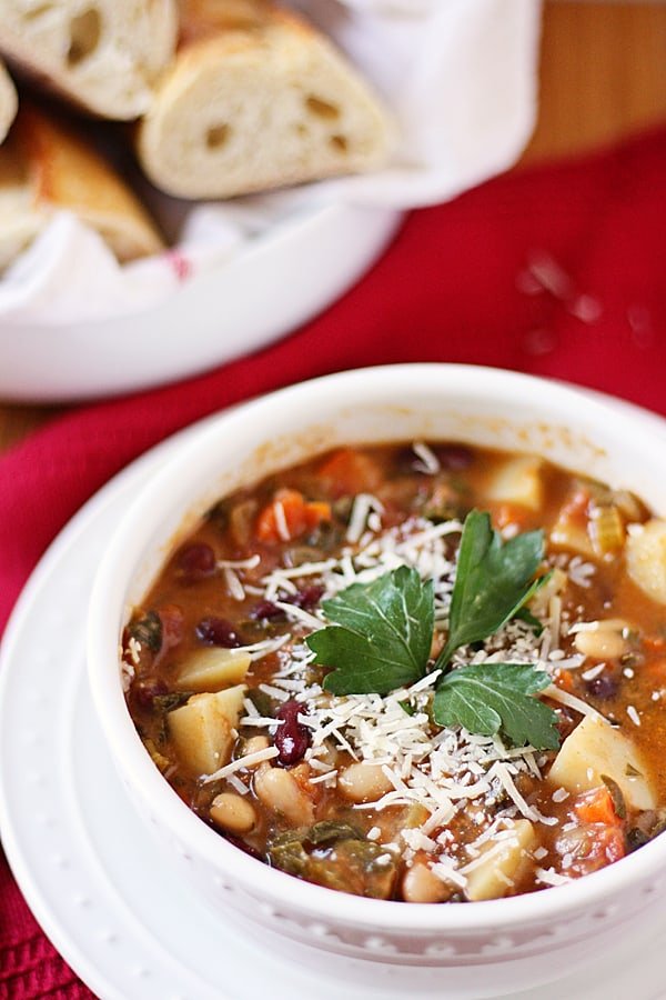 Homemade Minestrone Soup | Half-Scratched