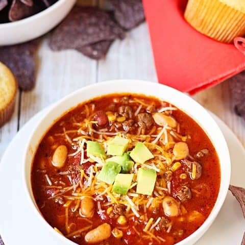 Slow Cooker Sweet Tortilla Soup -- Slow cooker sweet tortilla soup is slightly sweet, super family friendly and a cinch to make. That must be why it is extra delicious! | halfscratched.com