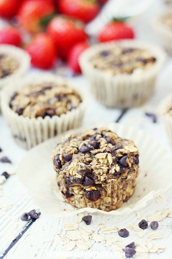 Oatmeal Chocolate Chip Protein Muffins