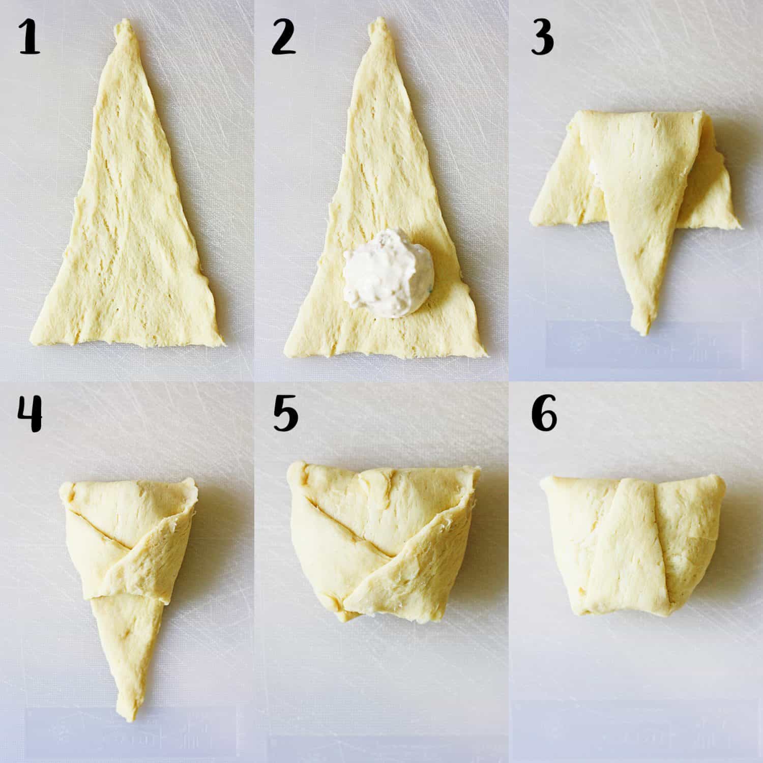 How to Fold Creamy Chicken Crescent Rolls | halfscratched.com