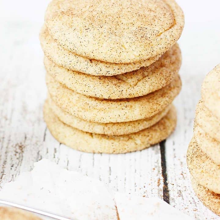 Best Ever Snickerdoodle Recipe -- I'm not lying when I say these this is the best ever snickerdoodle recipe. Soft and chewy on the inside, slightly crisp on the edges and packed with cinnamon sugar flavor. | halfscratched.com