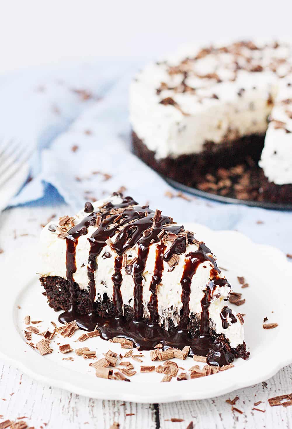 Easy Chocolate Chip Brownie Cheesecake