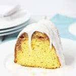 CAKE MIX COFFEE CAKE -- Cake mix coffee cake is ridiculously delicious, which is surprising considering how easy it is to make. Think rich, moist coffee cake with the perfect amount of brown sugar goodness and vanilla glaze. Mmm... | halfscratched.com