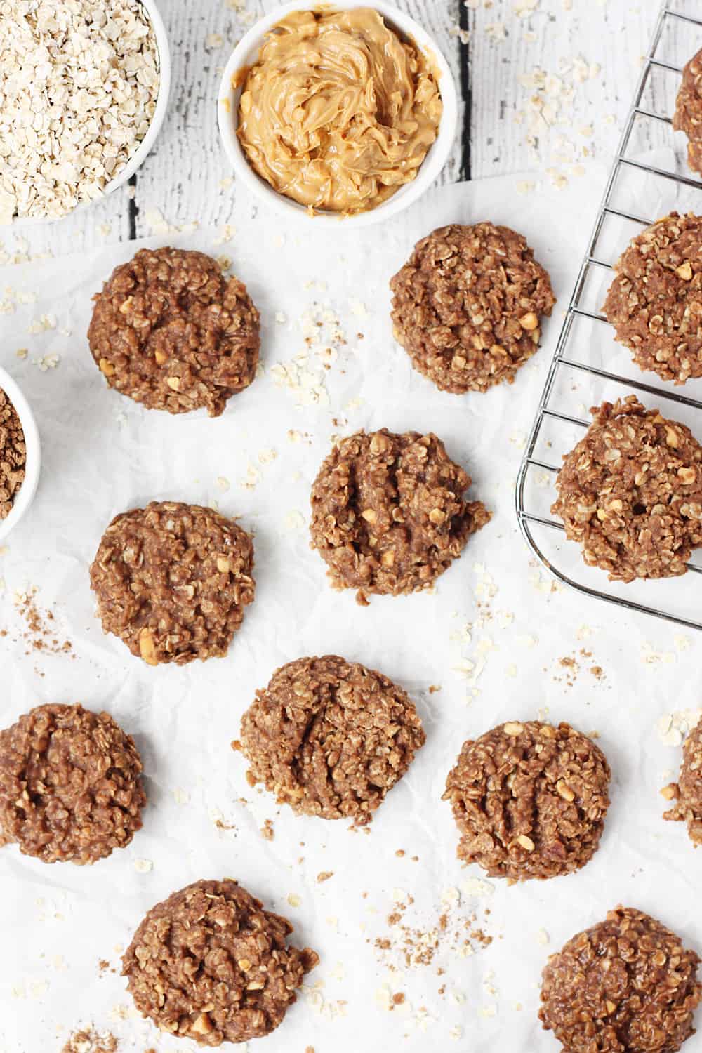 Crunchy Peanut Butter No-Bake Cookies