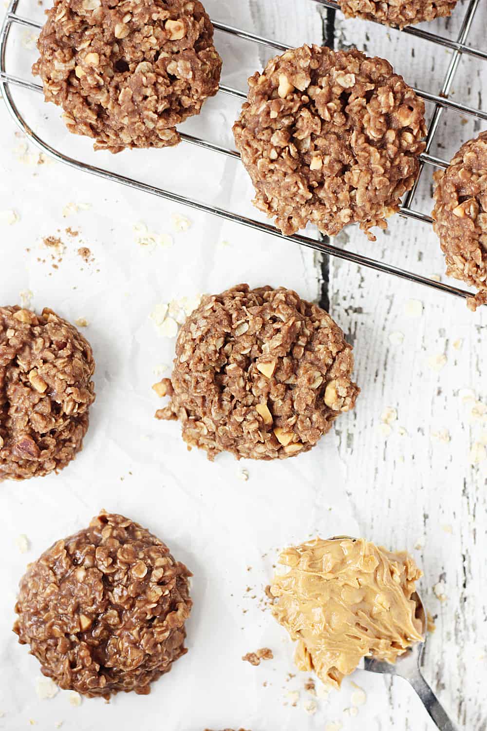 Crunchy Peanut Butter No-Bake Cookies