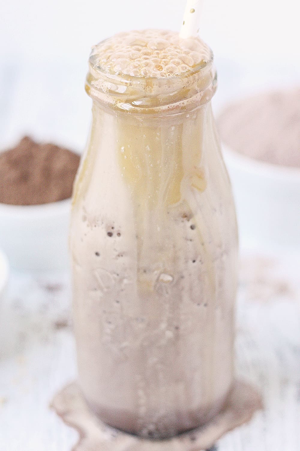 Healthy Chocolate Caramel Peanut Butter Smoothie