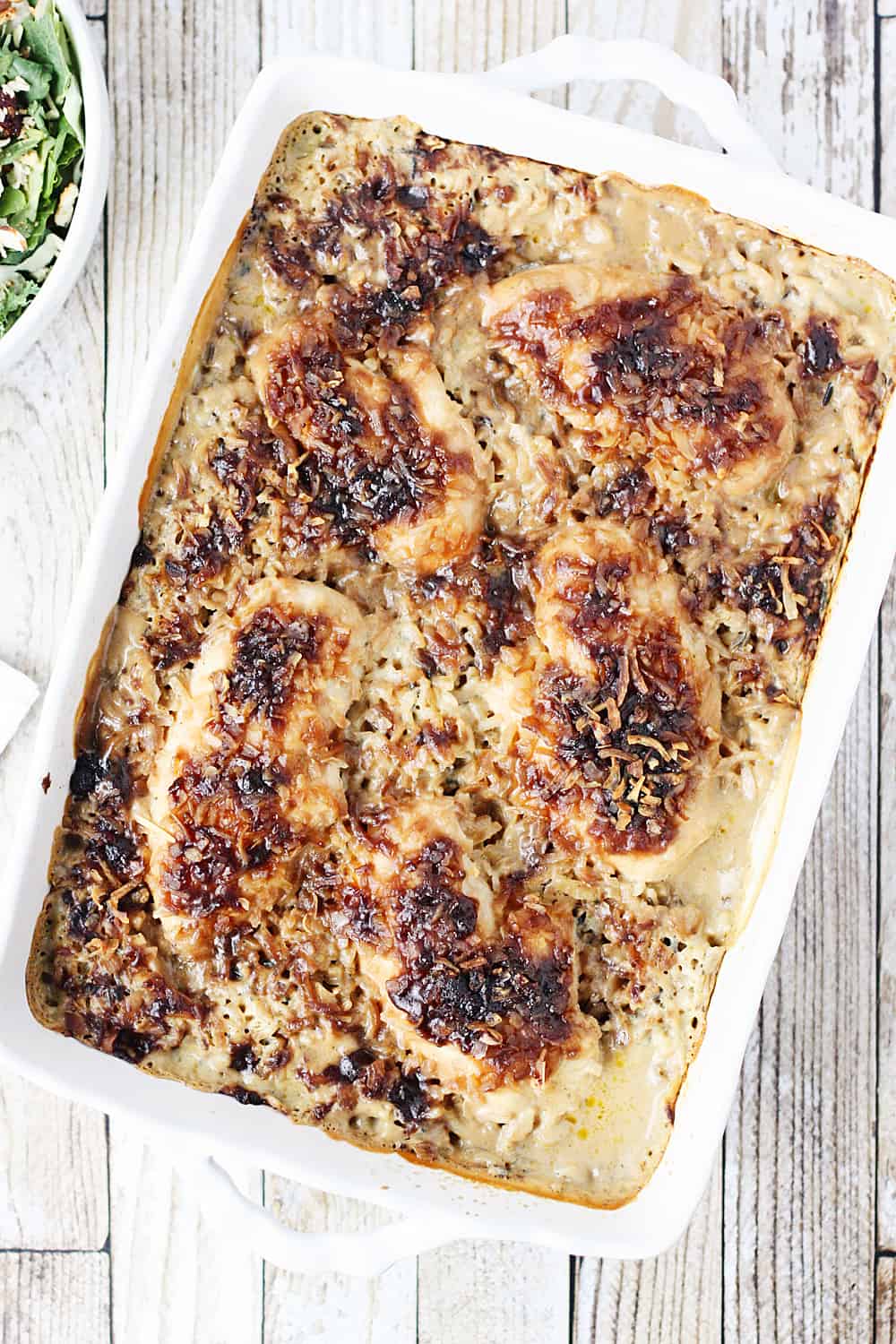 One-Pan No Peek Chicken and Rice from the top