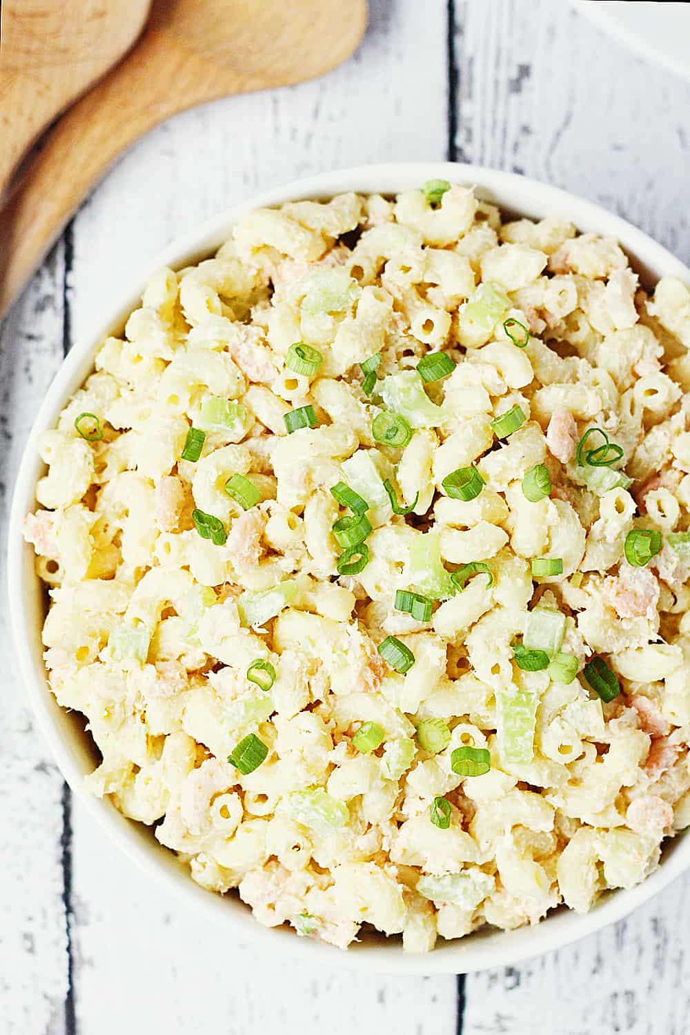 SHRIMP PASTA SALAD -- This shrimp pasta salad is a tasty way to switch up your typical macaroni or pasta salad. It takes a few more steps than your typical mac salad but it's so worth it! | halfscratched.com