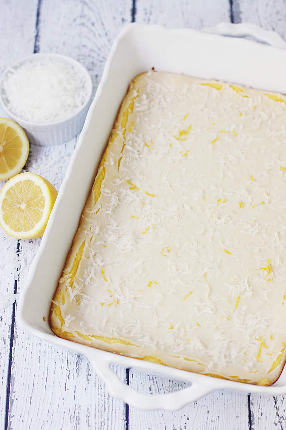 Easy Lemon Bars with a Cake Mix in a Pan