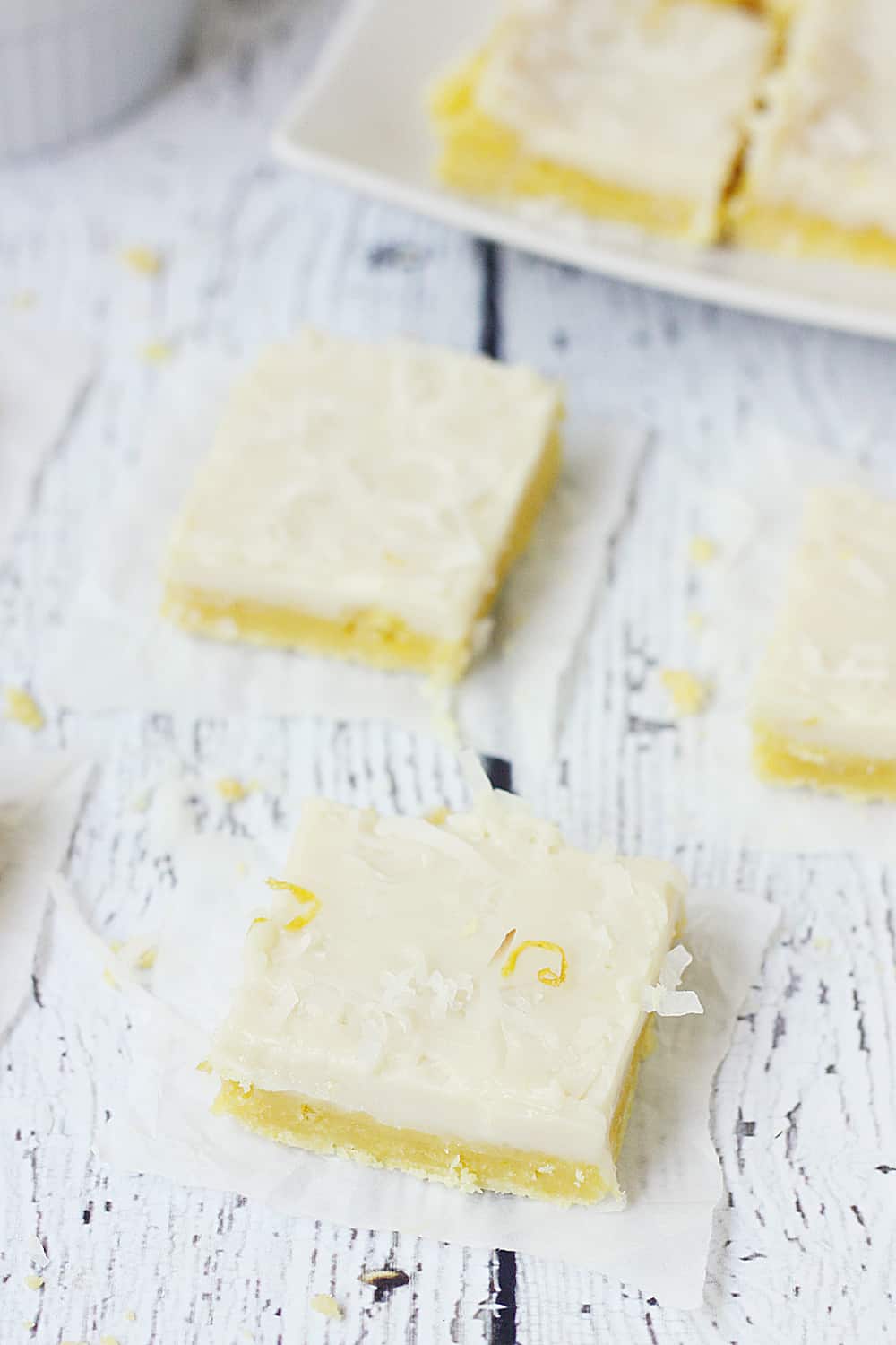 Easy Lemon Bars with a Cake Mix top side